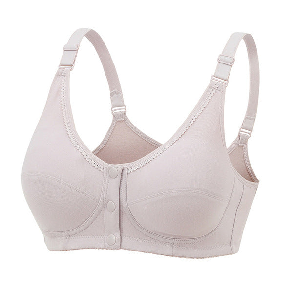 WEMI Front Opening Button Thin Pure Cotton Bra Vest Push-up Without Steel Ring | 34 to 48 | CB250722764