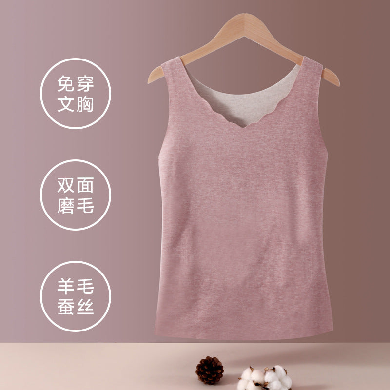 Zhangyan Thermal Vest for Women Thickened Fleece-Lined Thermal Storage Undershirt | Winter Wear | China Imported | WRN251124864