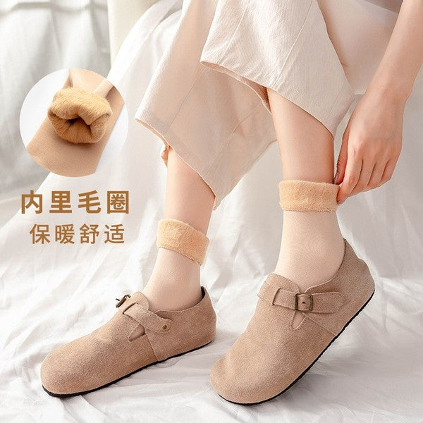 Socks Women’s Winter Long Snow Socks | Warm Thickened Fleece-Lined Knee-High Floor Cushion Socks | WRN251117858