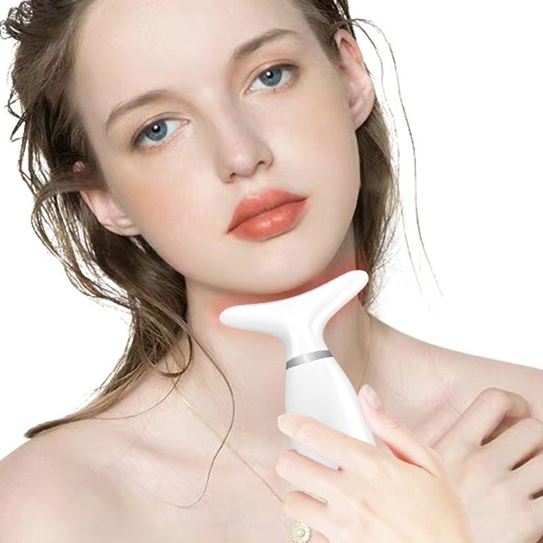 Electroplated Vibrating Heat Therapy V-Face Tool | Portable Neck Beauty Massager | Neck Beauty Device | ISMT260731A258