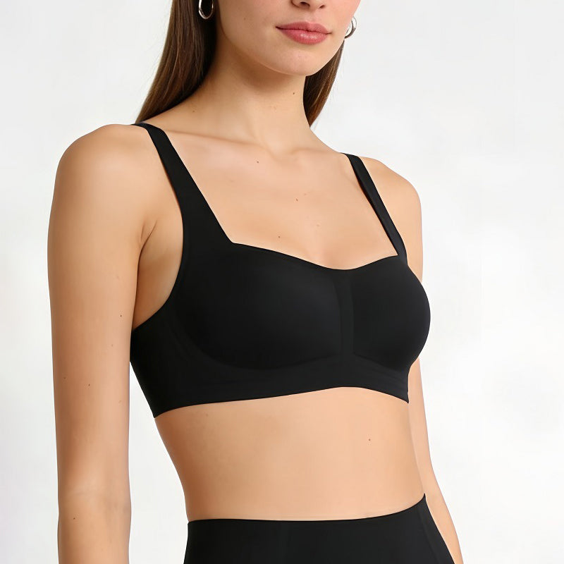 FYXA Seamless Balconette Bra Square-Neck Bandeau Jelly Soft Support Bra&nbsp; Thin Design | Wireless Comfort | Natural Lift | Daily Wear Friendly | CB260213973