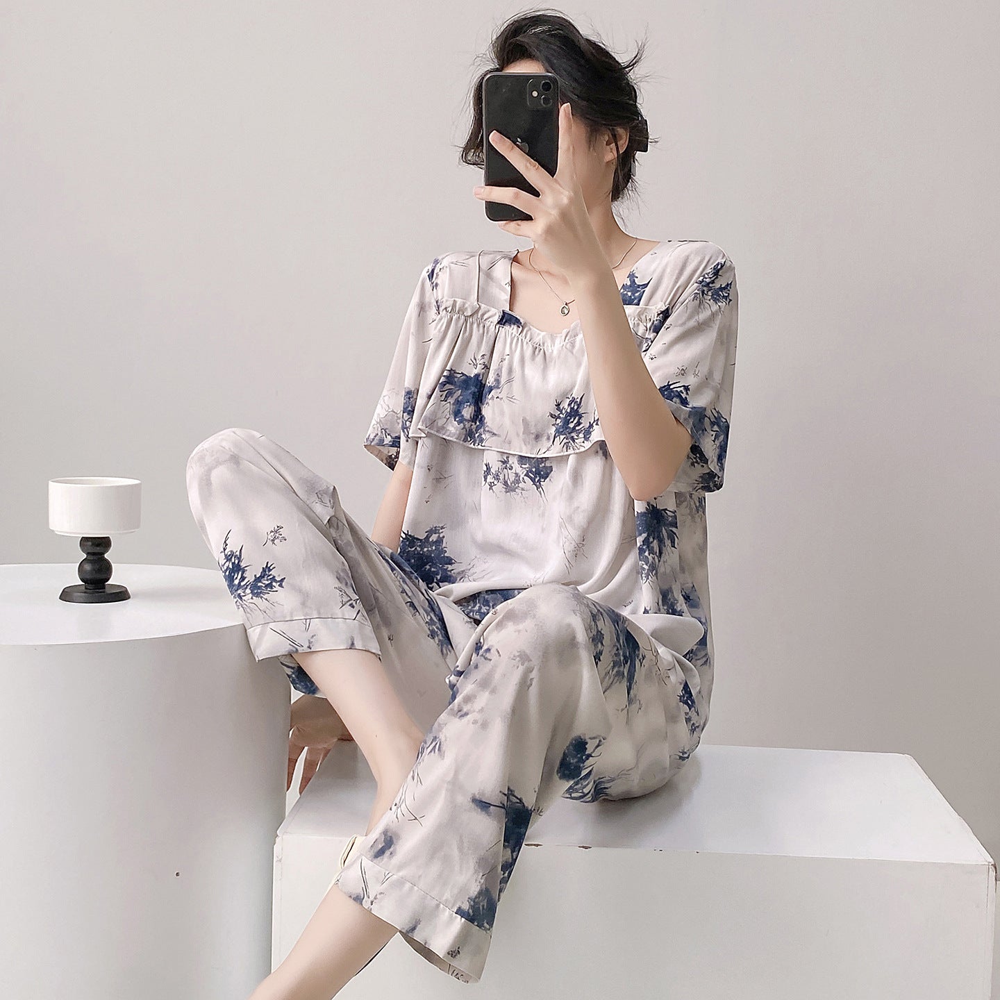 Cotton Silk Anti-Bump Dress with Pajama Set (Summer Edition) Thin &amp; Breathable | Home + Outside Wear | Smooth Daily Comfort | CSL260402A030