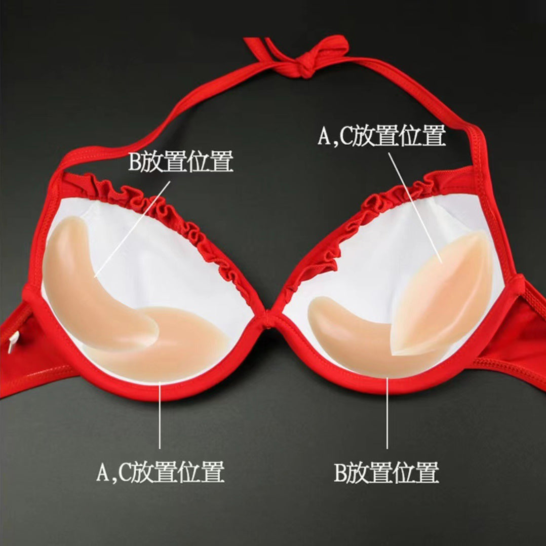 Silicone insert thickened chest pad push up upper support dress chest pad swimming waterproof swimsuit pad invisible underwear insert  | ISMT250717761