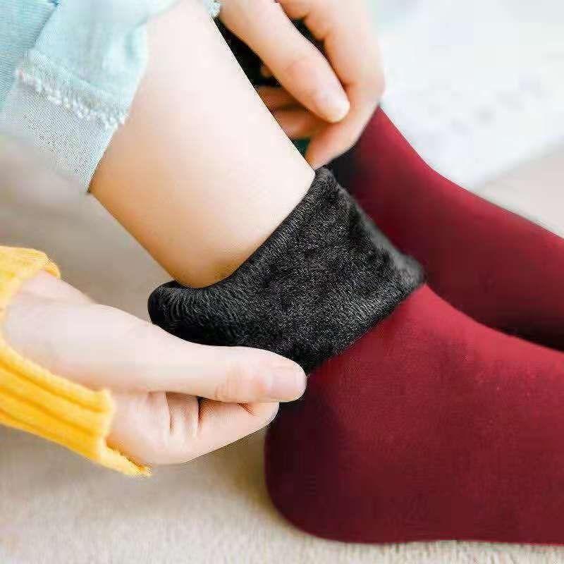 Socks Women’s Winter Long Snow Socks | Warm Thickened Fleece-Lined Knee-High Floor Cushion Socks | WRN251117858