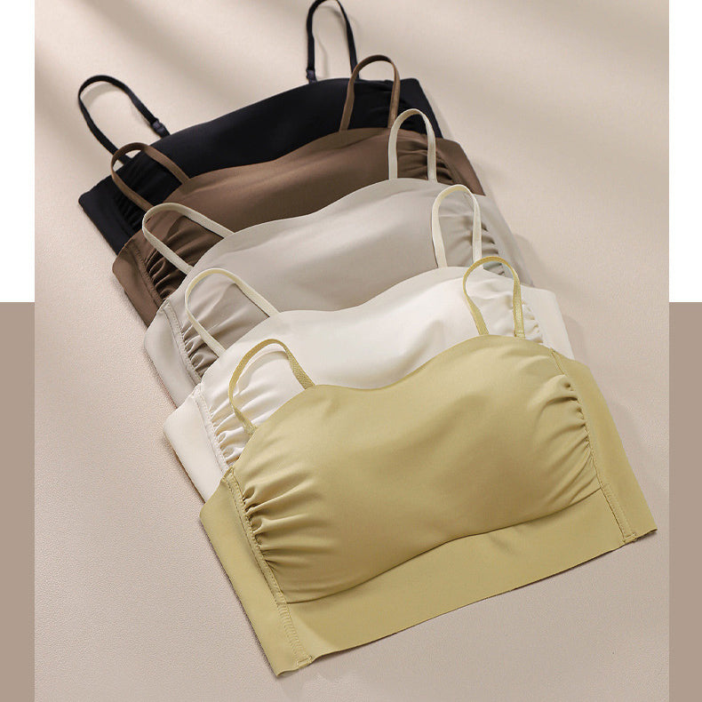 EORA Backless Ice Silk Seamless Tube Bra (Beautiful Back Edition) Anti-Exposure | Fixed Fit | Cup B C | Hook 2 | Smooth Invisible Summer Comfort | CB260409A051