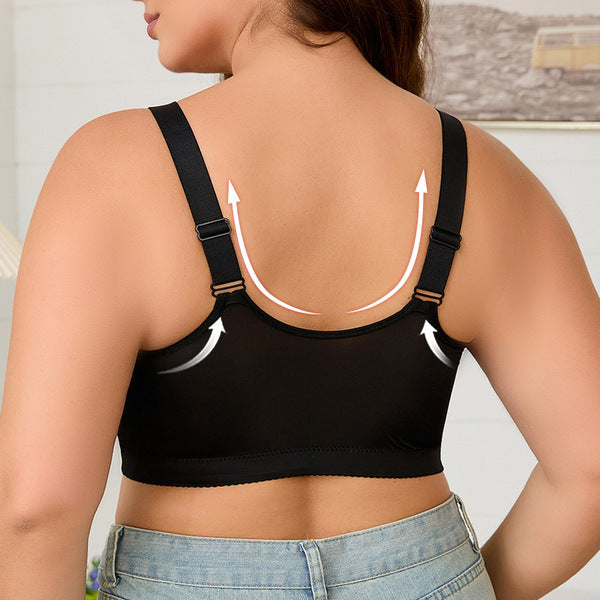 POMI Extra Large Size Bra European &amp; American Size | Front Button | Glossy Finish | Adjustable Shoulder Straps | Plus Size Intimates | China Imported | CB251222889