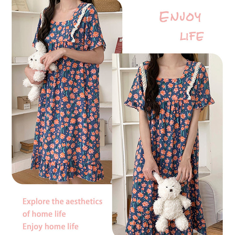 Cotton Silk Printed Dress (Summer Edition) Loose Fit | Home And Outer Wear Comfort | Soft Elegant Daily Wear | CLS260427A087