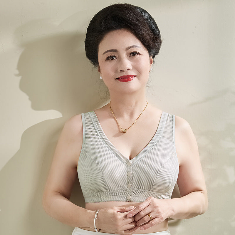 FIRO Front Buckle Bra Vest (Mother’s Bra) Summer Thin | Plus Size | Breathable | Front Button Comfort Bra | CB260401908