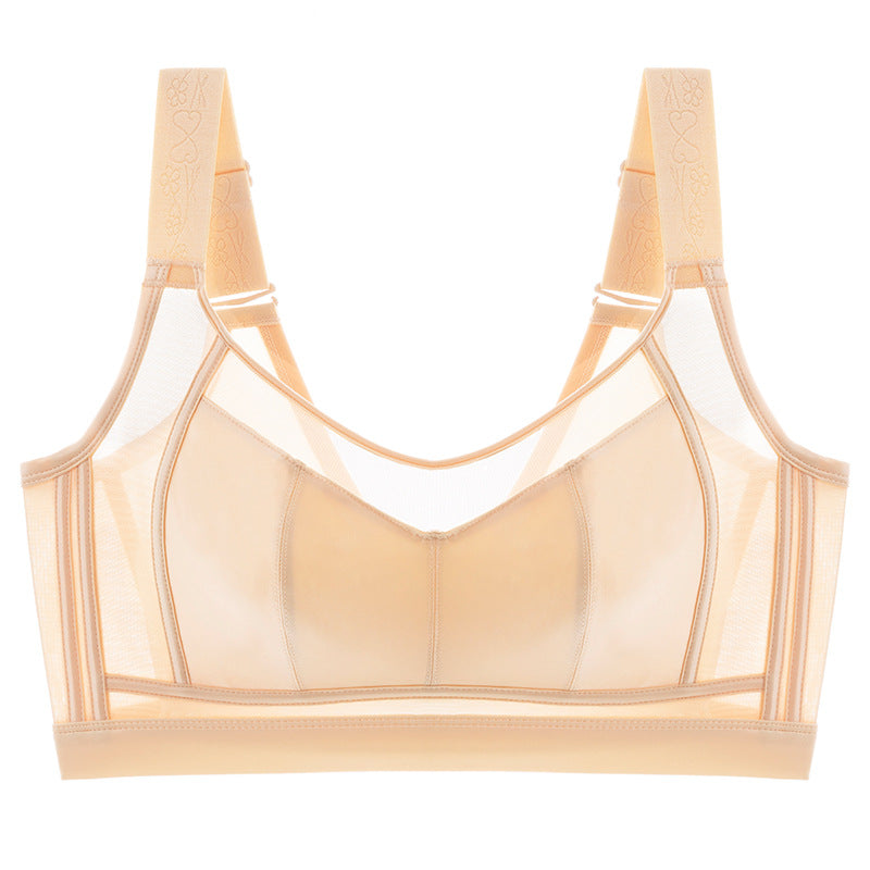 DIMO Women’s Ultra-Thin Full Cup Bra  Large Chest Support | Gather-Up | Anti-Sagging | Plus Size | Summer Thin Bra | Size 34–48 | Cup C, D | China Imported | CB251212879