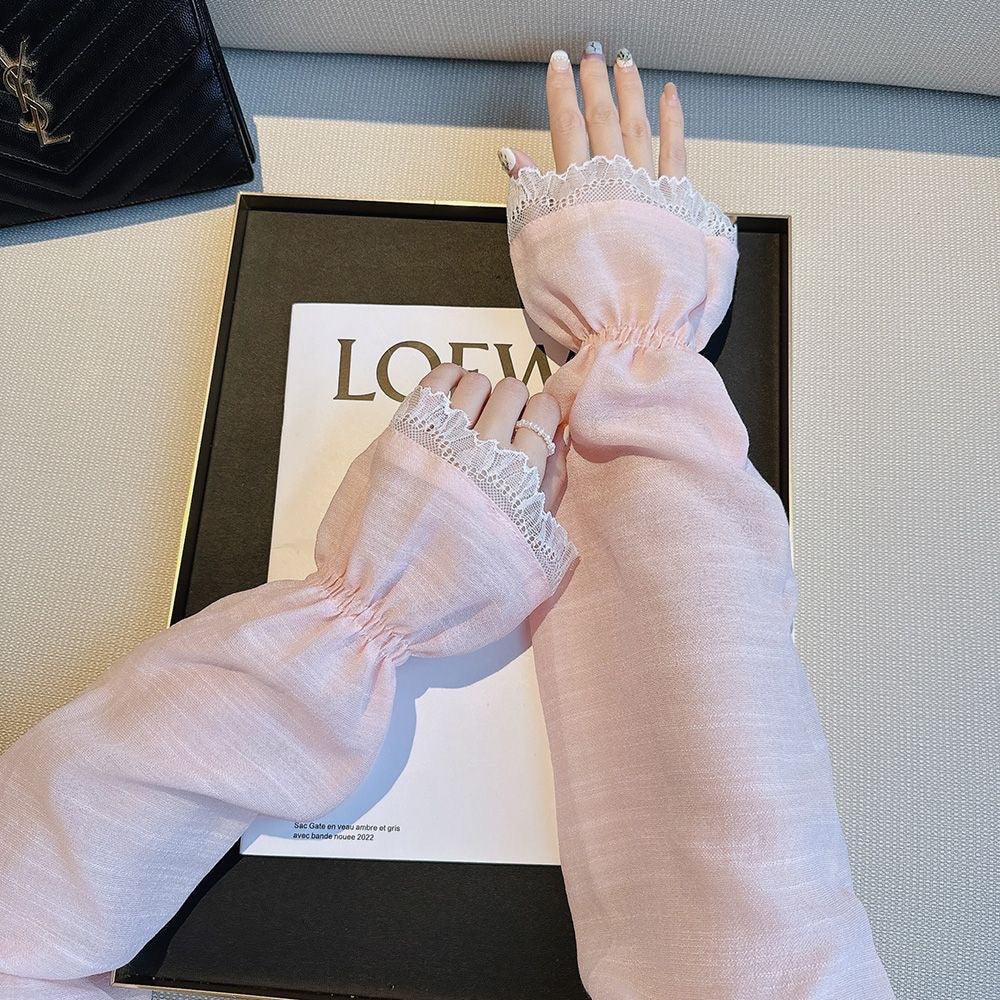 Japanese Style Cotton Breathable Loose Ice Sleeves Summer Sun-Protection | Thin Arm Sleeves | Women’s Loose UV Shield | China Imported | ISLE251117868