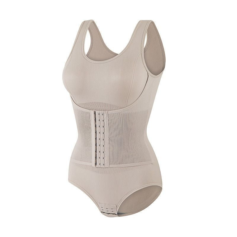 TILA One-Piece Shapewear Buttoned One-Piece | Tummy Control | Tight-Fitting Reinforced Shapewear | Triangle Cut | Washroom Friendly | China Imported | ISHR251228895 | ISBBodySuits