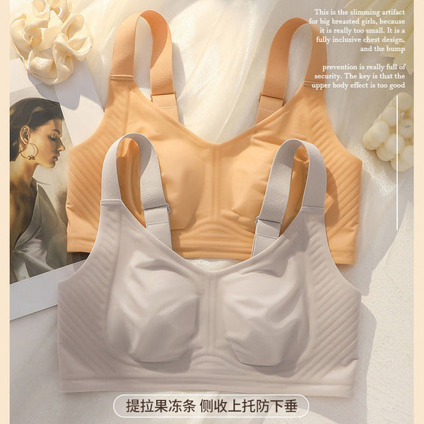 ICE HANA Rabbit Ears plus size Underwear Women's Big Chest Minimizer Bra Super Thin Cup Bra Summer (4 hook) | CB250603108