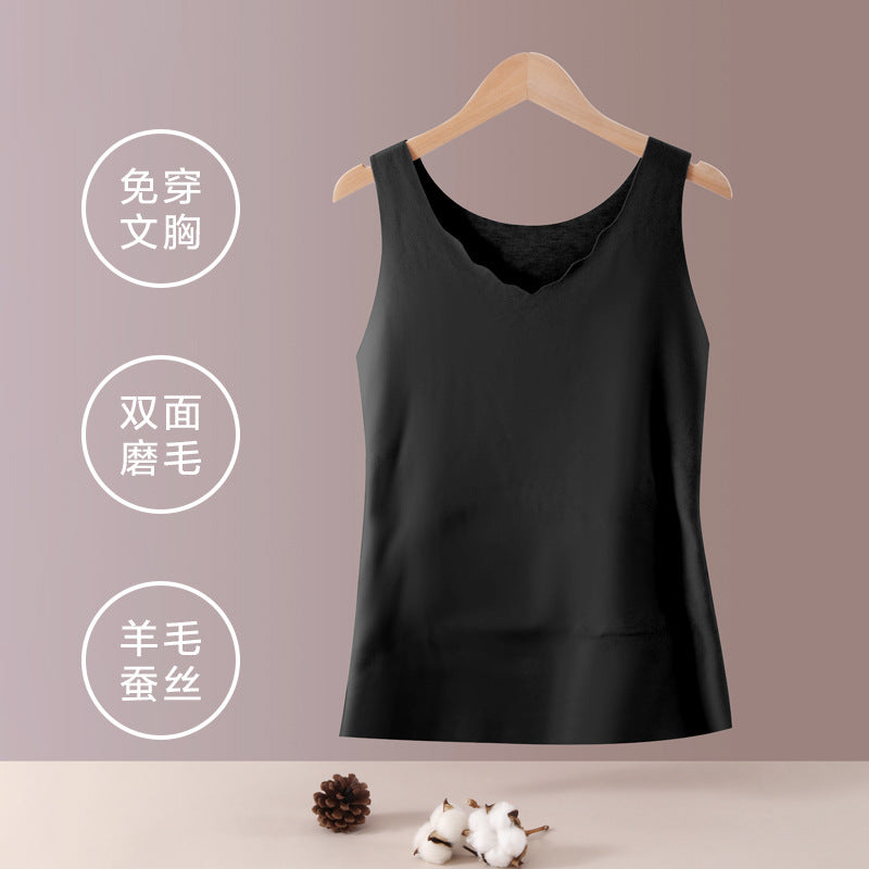 Zhangyan Thermal Vest for Women Thickened Fleece-Lined Thermal Storage Undershirt | Winter Wear | China Imported | WRN251124864