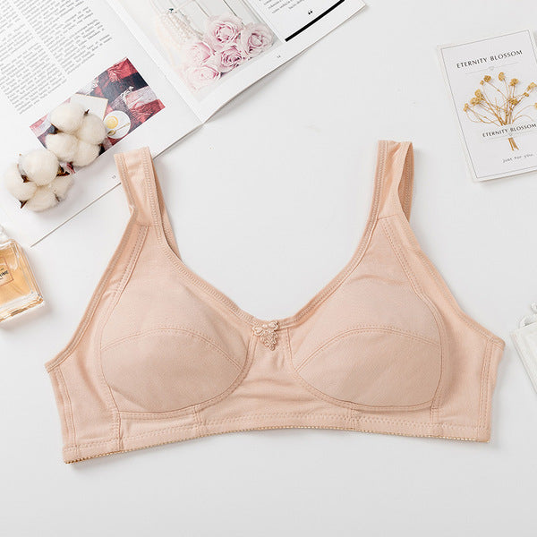 TENY Women's Non-rimless Non-sponge Cotton Vest-type Bra (Plus Size B Cup) | CB250729772