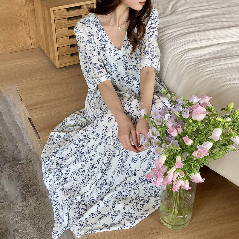 Cotton Silk Loose Cake Dress (Outer Wear – Large Size Friendly) Spring–Summer–Autumn Wear | Soft Flowing Fit | Elegant Daily Comfort | CLS260213975