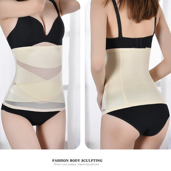 Women’s Mesh Cross Belly Belt (Breathable Waist Shaper) Small Belly Control | Slim Waist Seal | Lightweight Body-Shaping Support | ISHR260215982