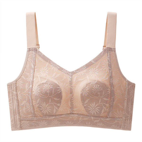 QAMI Ultra-Thin Rabbit Ear Cup Bra | Large Chest Minimizer | Adjustable Strap | No Steel Ring | Anti-Sagging Full Cup Bra | China Imported | CB250824794