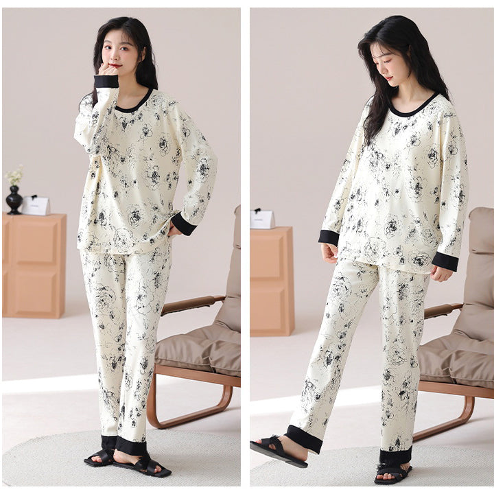 Pajamas for women spring and autumn silky satin long | CLS24111465115
