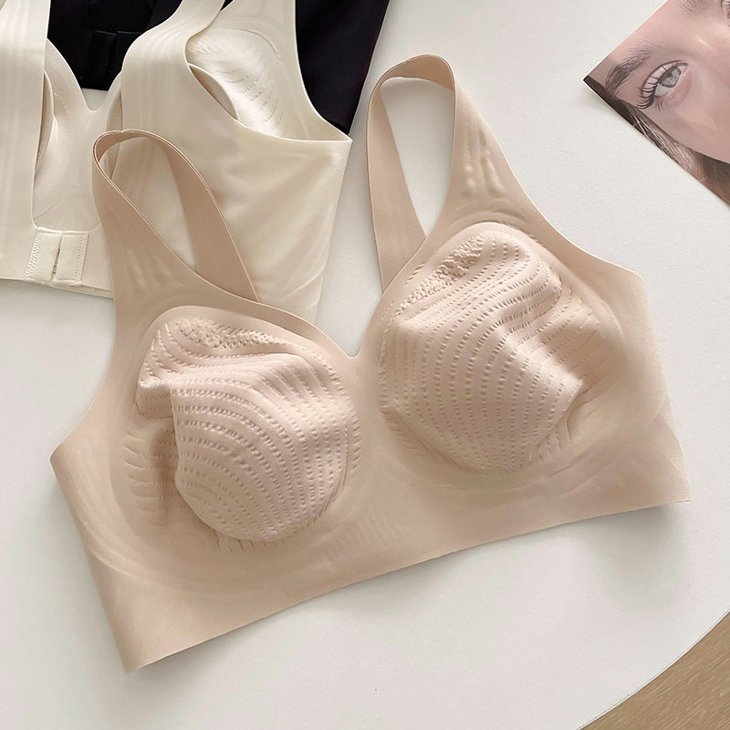 FYNO Ultra-Thin Seamless Full Cup Bra (Plus Size) Big Chest Small Look | Rabbit Ear Cup | Soft Support | Summer Comfort | CB260120939