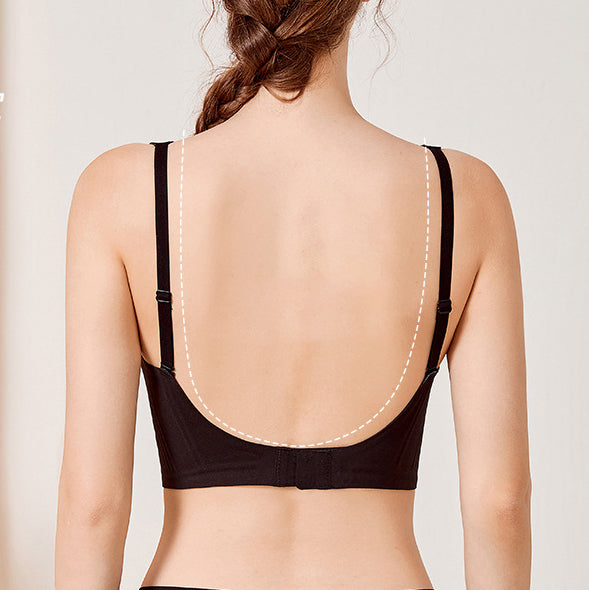 AERA Beautiful Back Strapless Thin Traceless Push-Up Bra | Cup C D | Big Chest Small Look | Backless Vest Style | Summer Thin | Anti-Slip Comfort | CB260214976