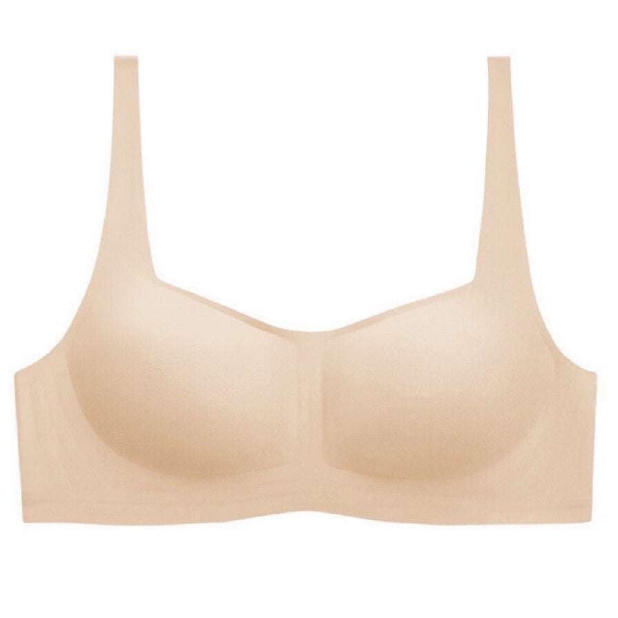 FYXA Seamless Balconette Bra Square-Neck Bandeau Jelly Soft Support Bra&nbsp; Thin Design | Wireless Comfort | Natural Lift | Daily Wear Friendly | CB260213973
