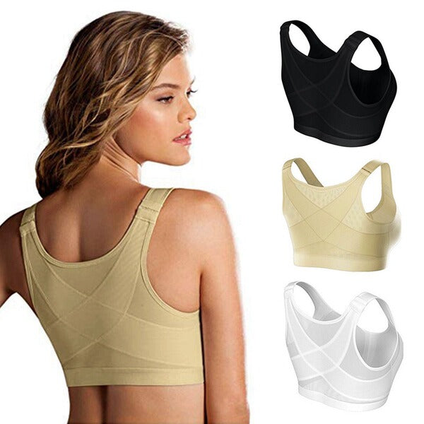 KOYA Plus Size High-Strength Sports Bra Push-Up | Wireless | Breathable | Shockproof | Front Buckle Vest Bra | China Imported | CB251228896