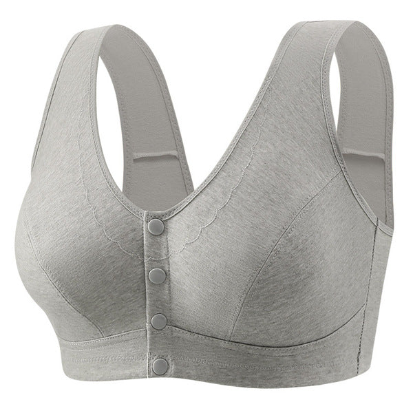 ISRA Front Button Large Size Bra (Premium Comfort Edition) | Full Cup | Cotton Thin | Front Button Closure | Anti-Sagging Support | Plus Size | CB260627A171