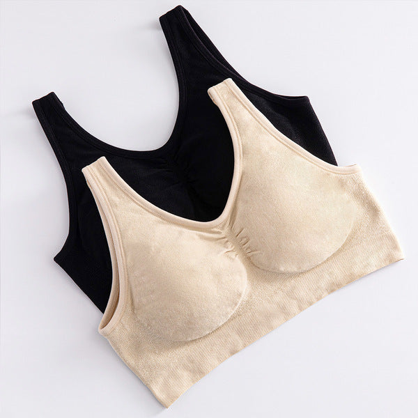 MASU Plus size bright silk vest body shaping without steel ring women's bra seamless traceless | with 3 hook BRA extension | M,L,2XL,4XL | CB250722763