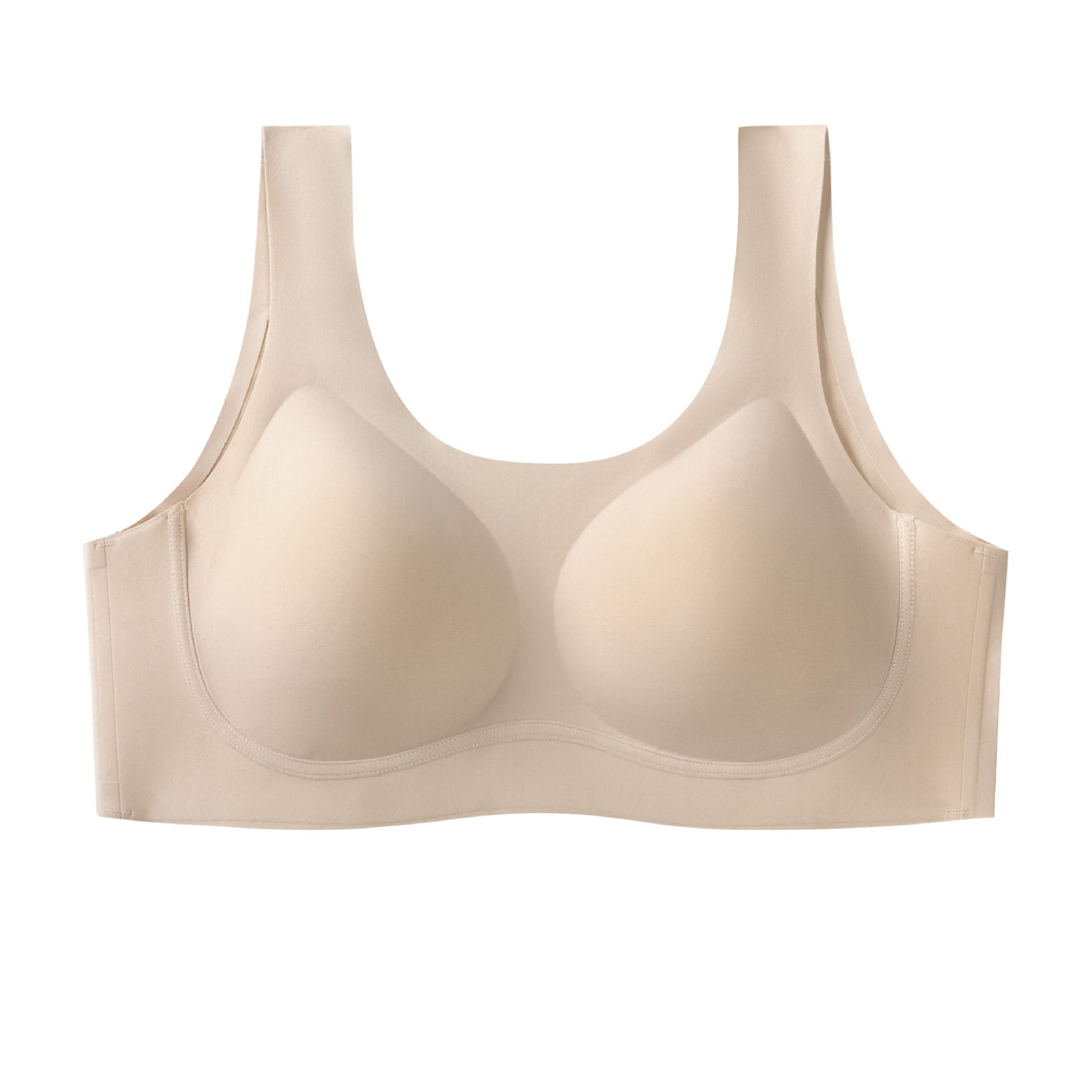VUNO Seamless Wireless Full-Cup Minimizer Bra | Cup D E | Large Bust Small Look | Side-Gathering Support | Breathable Comfort | Daily Wear Friendly | CB260214977