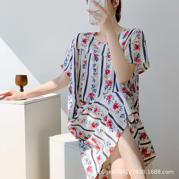 ISB Korean Style Skirt short-sleeved, Large size Nightdress T Shirt | CLS250417733