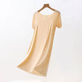 FUNE LONG ICE Premium Summer Ice Silk Seamless short sleeve low collar plus size ultra-thin bottoming shirt suit inside anti-penetration T-shirt | CT250807781