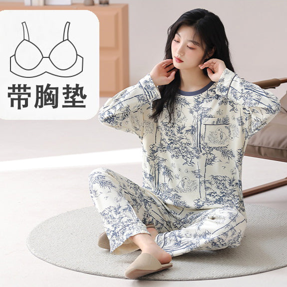 Pajamas for women spring and autumn silky satin long | CLS24111465115