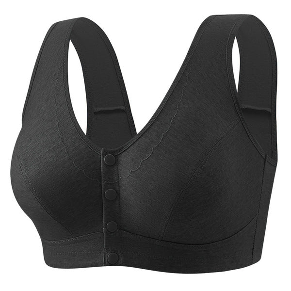 ISRA Front Button Large Size Bra (Premium Comfort Edition) | Full Cup | Cotton Thin | Front Button Closure | Anti-Sagging Support | Plus Size | CB260627A171