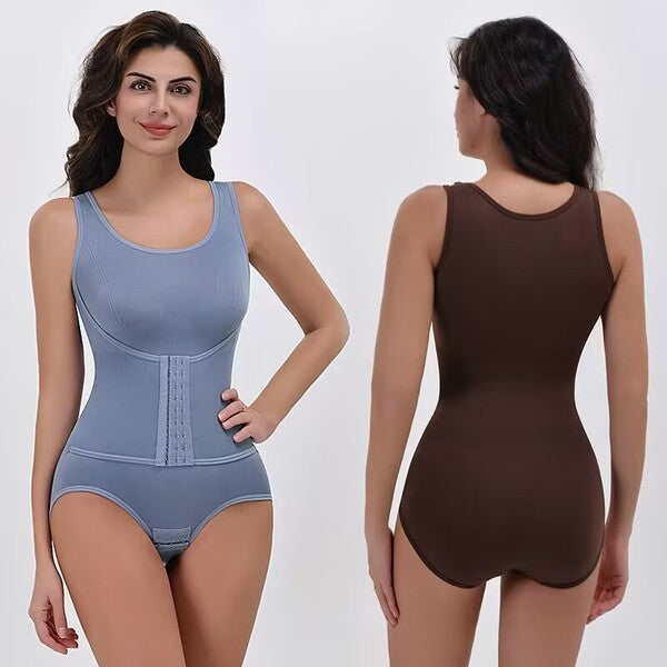 TILA One-Piece Shapewear Buttoned One-Piece | Tummy Control | Tight-Fitting Reinforced Shapewear | Triangle Cut | Washroom Friendly | China Imported | ISHR251228895