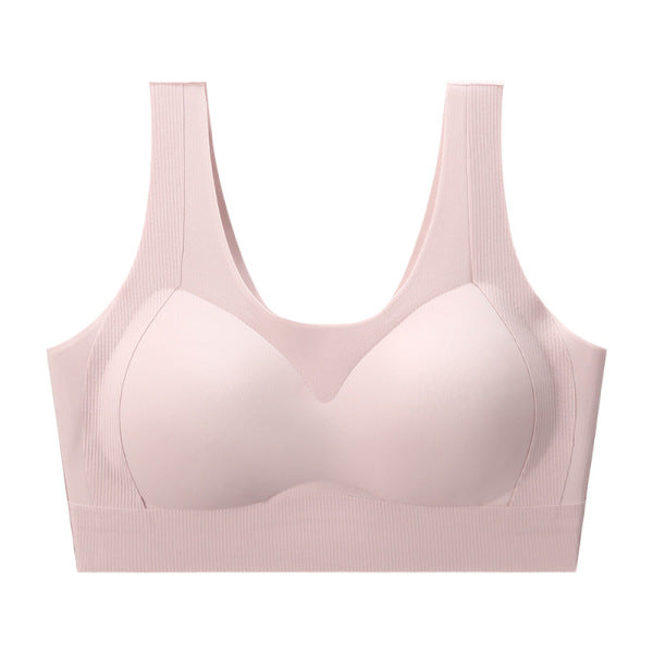 ZOFU ICE Seamless Lifting Bra for Women, Soft Support, Anti-Sagging, One-Piece Fixed Cup, Vest-Style Bra, Push-Up and Auxiliary Breast Minimizer | China Imported | CT250807779