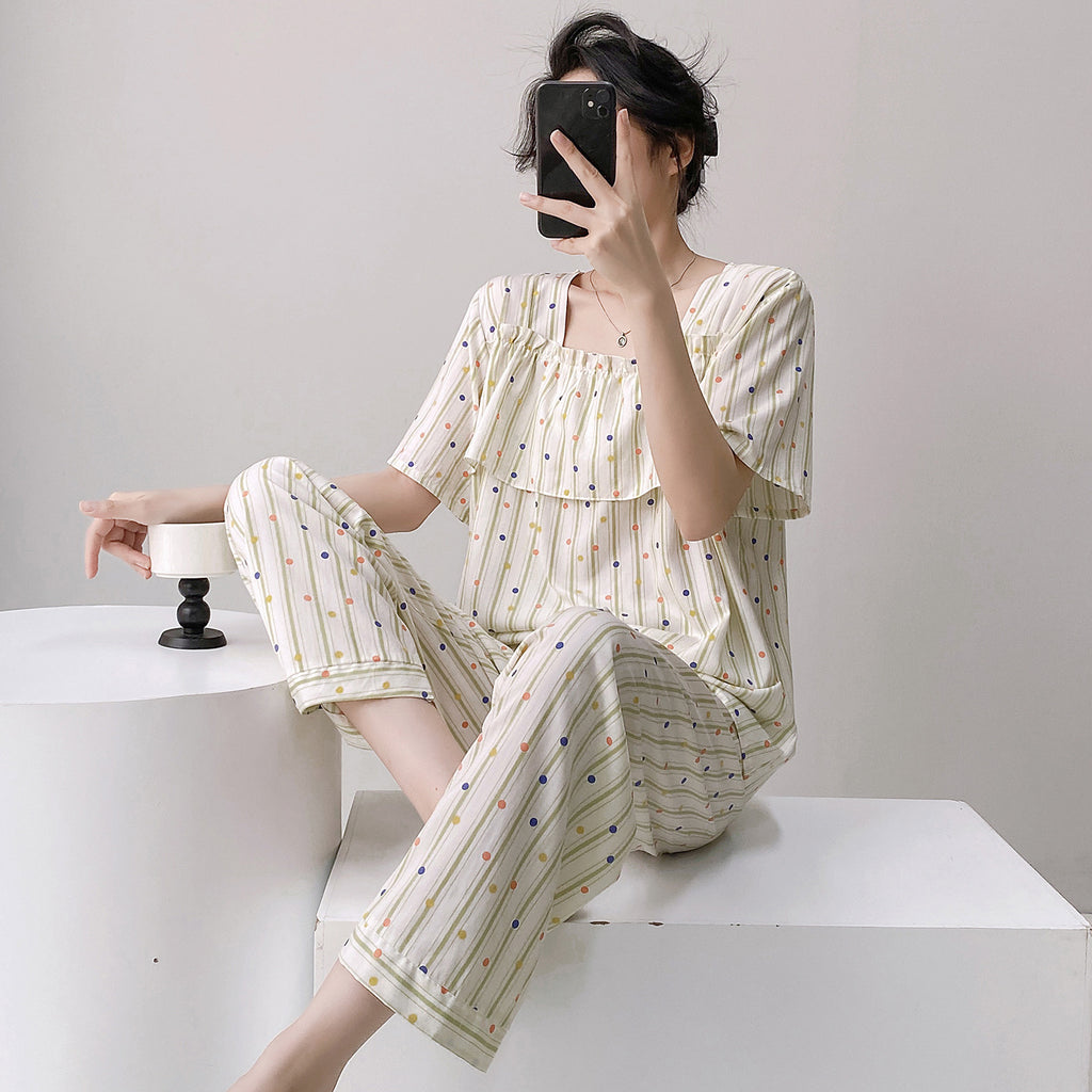 Cotton Silk Anti-Bump Dress with Pajama Set (Summer Edition) Thin &amp; Breathable | Home + Outside Wear | Smooth Daily Comfort | CSL260402A030