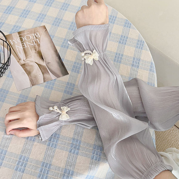 CHUNYU Sweet Pearl Ice Sleeves (Summer UV Protection) Fine Flash Pearl | Riding &amp; Driving Ready | Sunshade | Cool &amp; Breathable | ISLE260215980