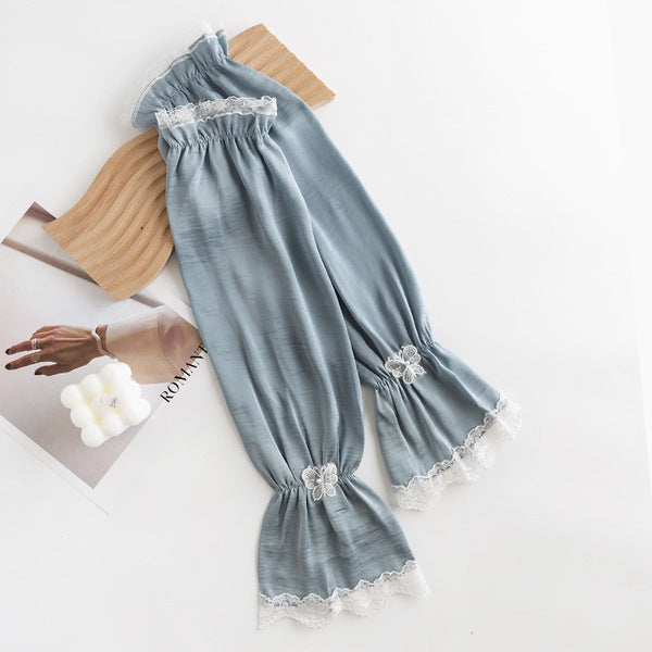 Korean Style Bow Ice Sleeves for Women Summer Loose Sun Protection Sleeves Anti-Uv Sunshade Ice Silk Hand Sleeves | China Imported | ISLE251030829