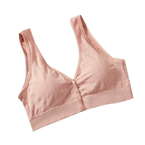 BUNI Front Open Button Top-up Comfortable Small Diamond Pattern Traceless Push-up Bra | China Imported | Free Size | CB250812785  | Limited Stock |