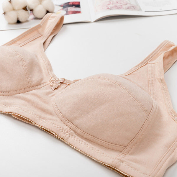 TENY Women's Non-rimless Non-sponge Cotton Vest-type Bra (Plus Size B Cup) | CB250729772