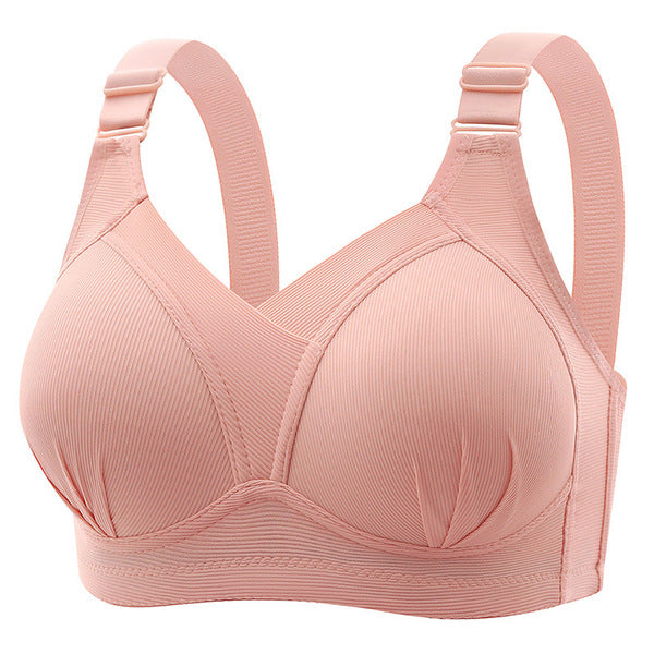 MILO American Back-side Paramelia Plus Size Women's Non-Steel Ring Anti-running Light Anti-Sagging Underwear Bra | CB250731776