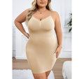 Plus-Size Bodycon Shapewear Dress (Strap Style) Sexy Base Dress | Tight-Fitting | Hip-Lifting | Tummy Control | One-Piece Solution | SHAPEWEAR | ISHR260118933 | ISBBodySuits
