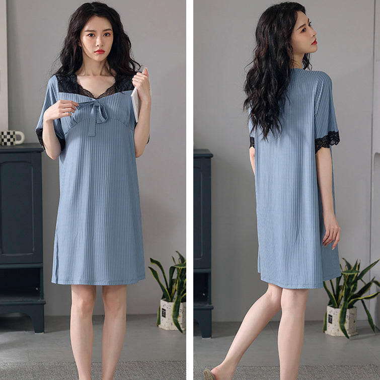 Korean style Summer thin modal cool feeling with Removable chest pad large size dress sexy can be worn outside | M L XL 2XL 3XL | CLS25031188707