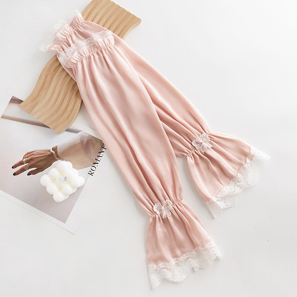 Korean Style Bow Ice Sleeves for Women Summer Loose Sun Protection Sleeves Anti-Uv Sunshade Ice Silk Hand Sleeves | China Imported | ISLE251030829