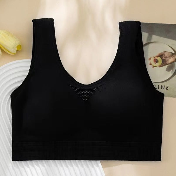 NOMI Plus Size Vest-style Tube Top Push-up Rimless Sports Bra Comfortable and Shockproof | CT250730775