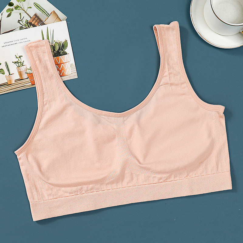 TORA Women's Intimates Easy-Off No-Bra Design | Thin Pure Cotton Fixed Breast Bra | Single Layer High Elasticity | China Imported | CT251106842