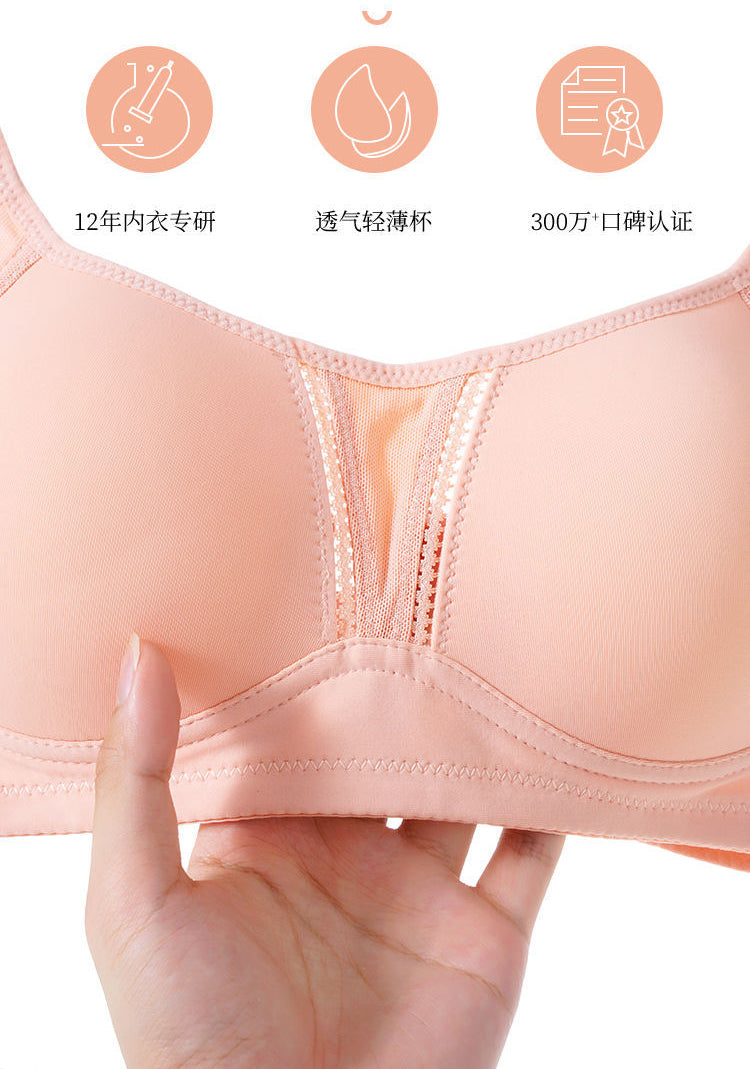 MELO Women’s Thin Full Cup Bra Large Chest Support | No Steel Ring | Vest Style | Anti-Sagging | Student Shock-Proof Running Bra | C D Cup | China Imported | CB251121867