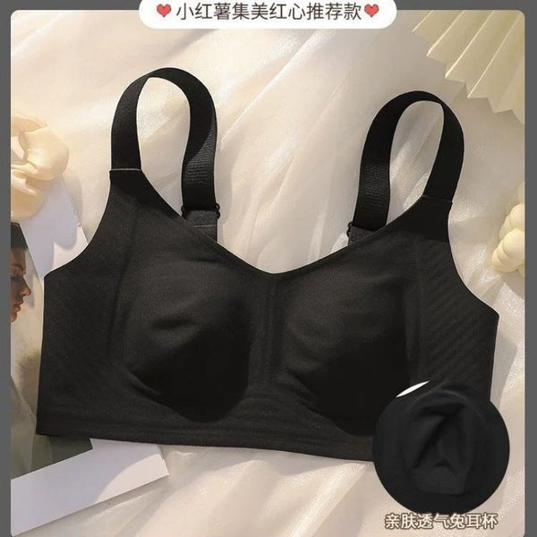 ICE HANA Rabbit Ears plus size Underwear Women's Big Chest Minimizer Bra Super Thin Cup Bra Summer (4 hook) | CB250603108