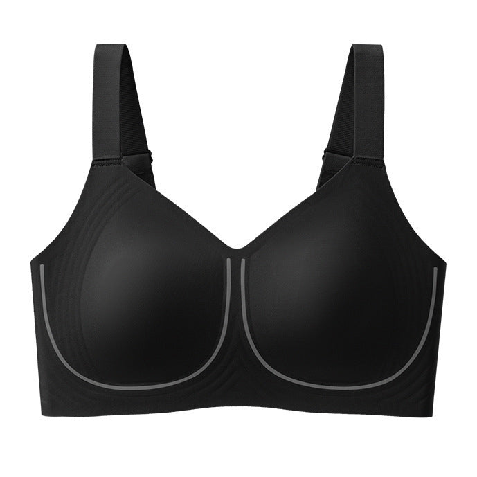 KEXO Seamless Wire-Free Lifting Full-Cup Bra Soft Support | Anti-Sagging | Big Breasts Friendly | Breathable Comfort | Cup C D | CB260131958
