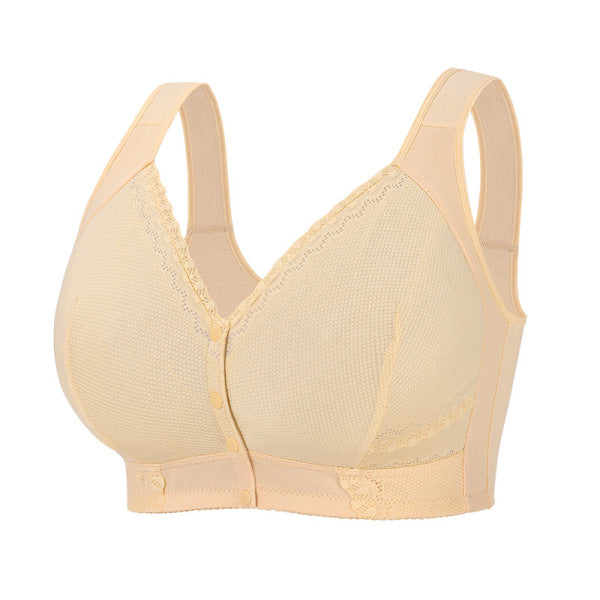 ZELI Super plus size bra Front Button BRA no steel ring vest fashion lace front buckle underwear | C D E F | 38 to 48 | China Imported | CB250839800